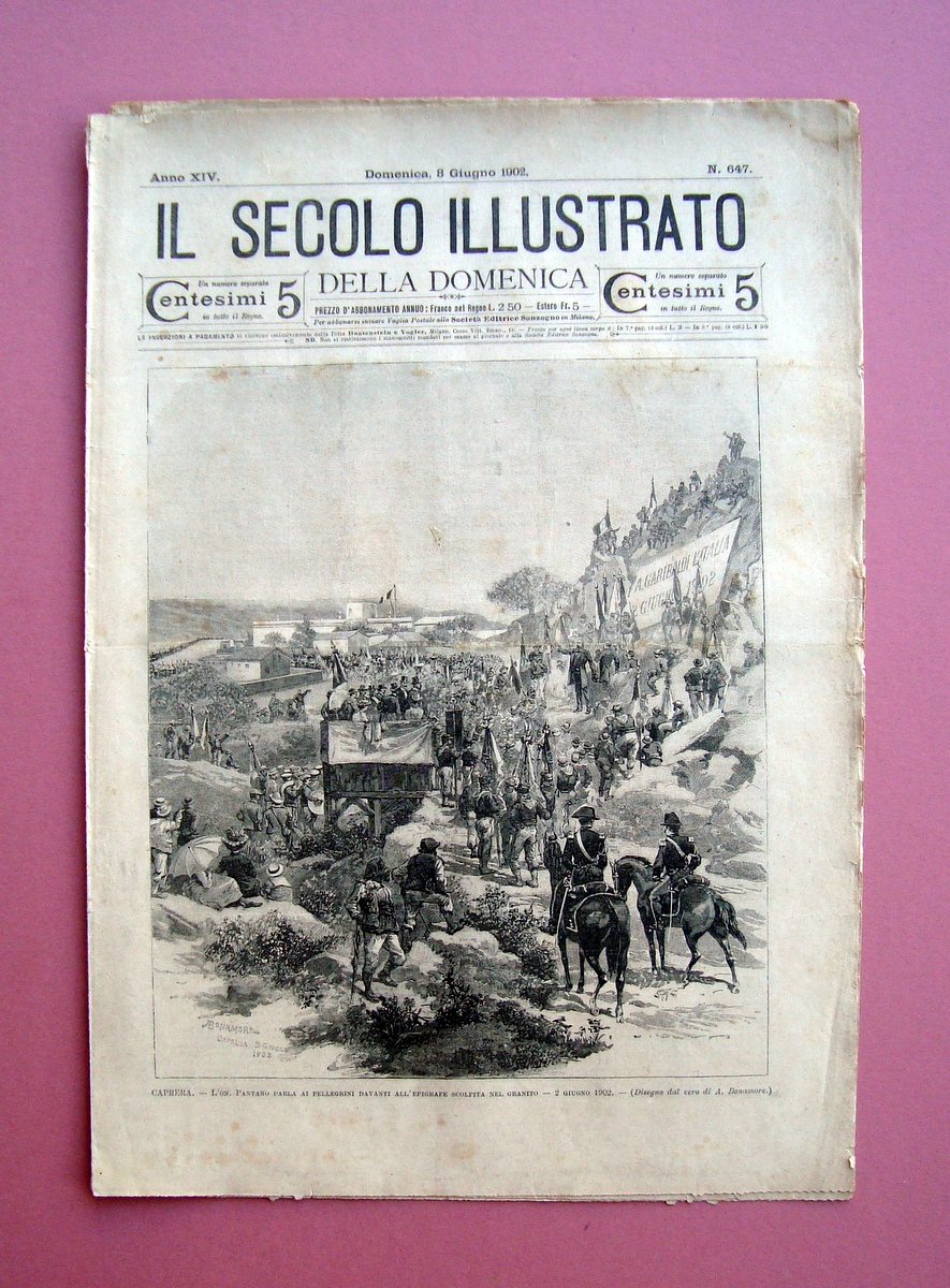 Il Secolo Illustrato 1902 Concorso Naz Pompieri Milano Caprera Garibaldi