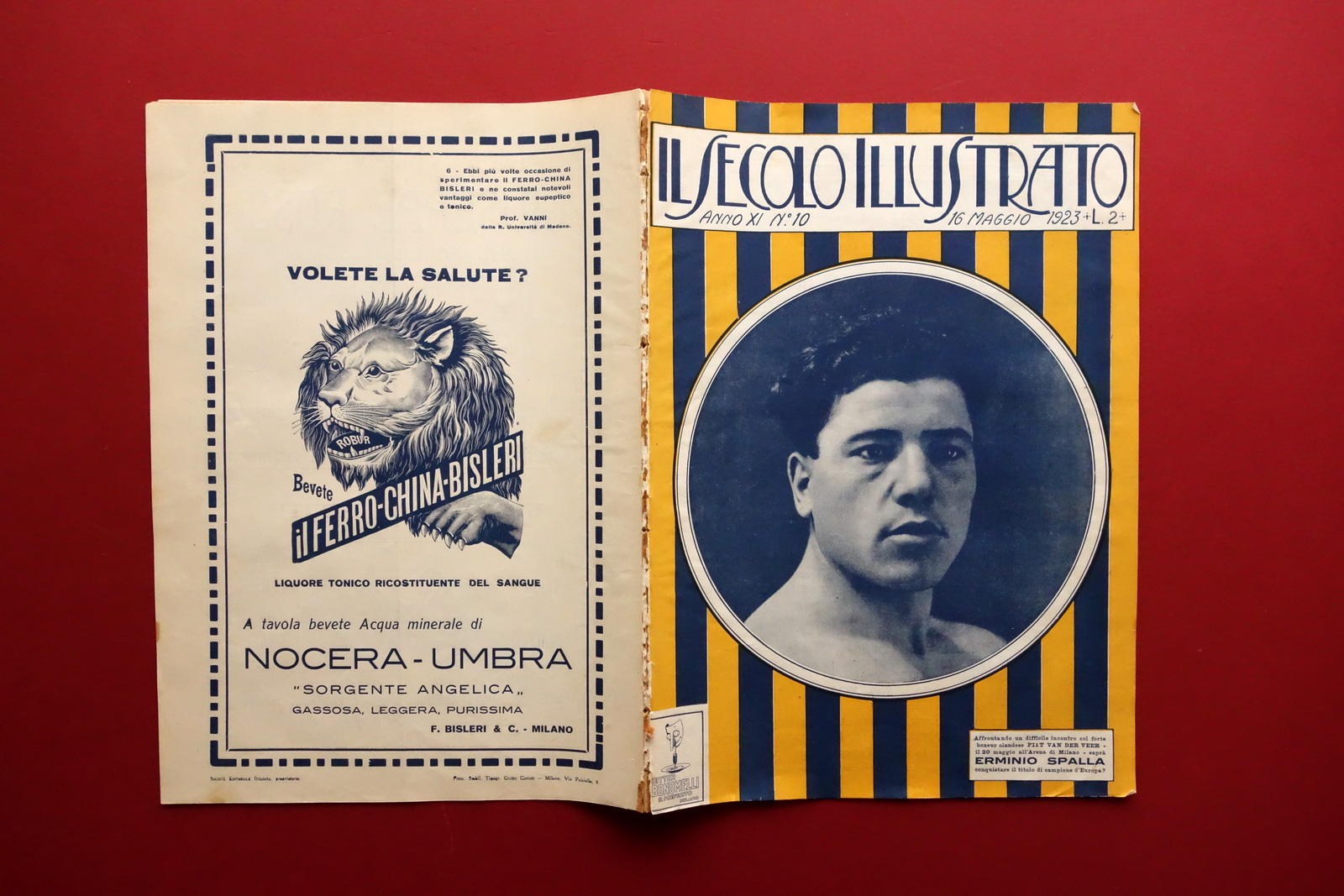 Il Secolo Illustrato Boxe Spalla Marche Urbania Mercatello Caduti 1923