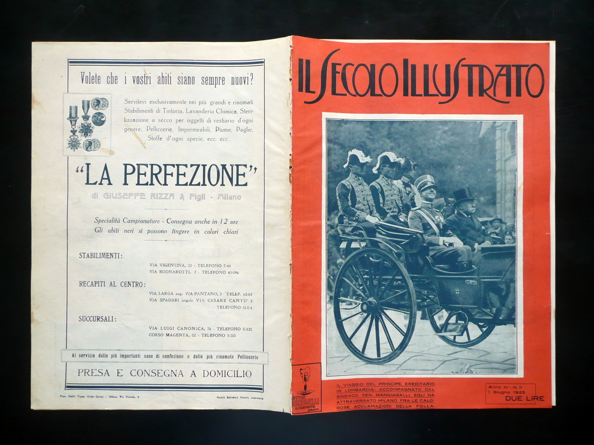 Il Secolo Illustrato N.11 1923 Conte Brilli Peri Fiat Parma …