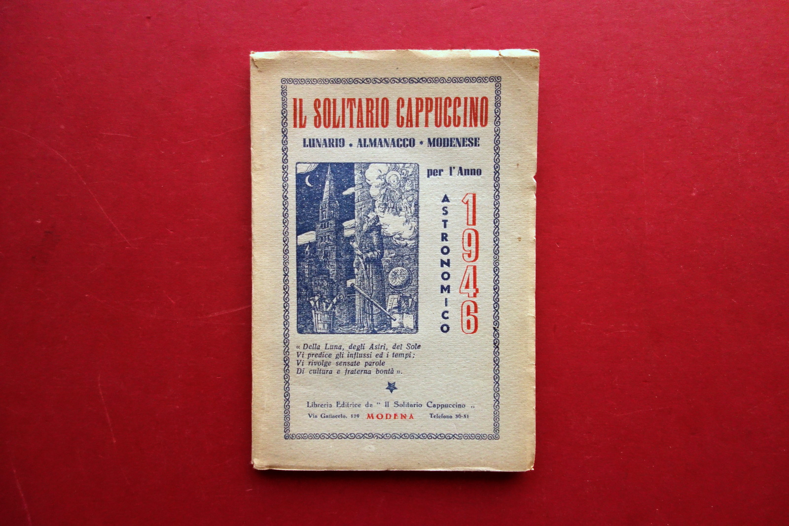 Il Solitario Cappuccino Lunario Almanacco Modenese 1946 Modena