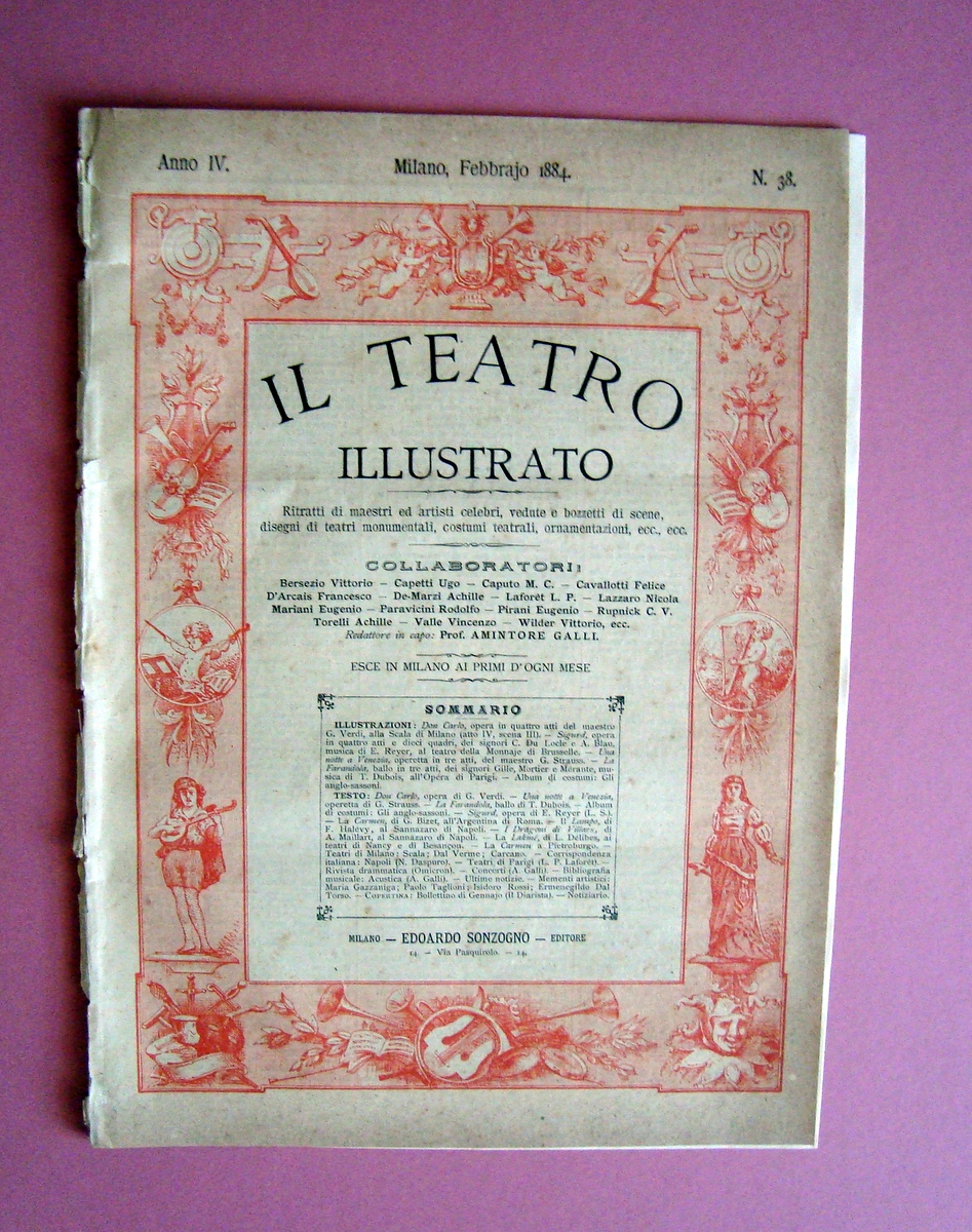 Il Teatro Illustrato Anno IV febbraio 1884 n 38 Don …