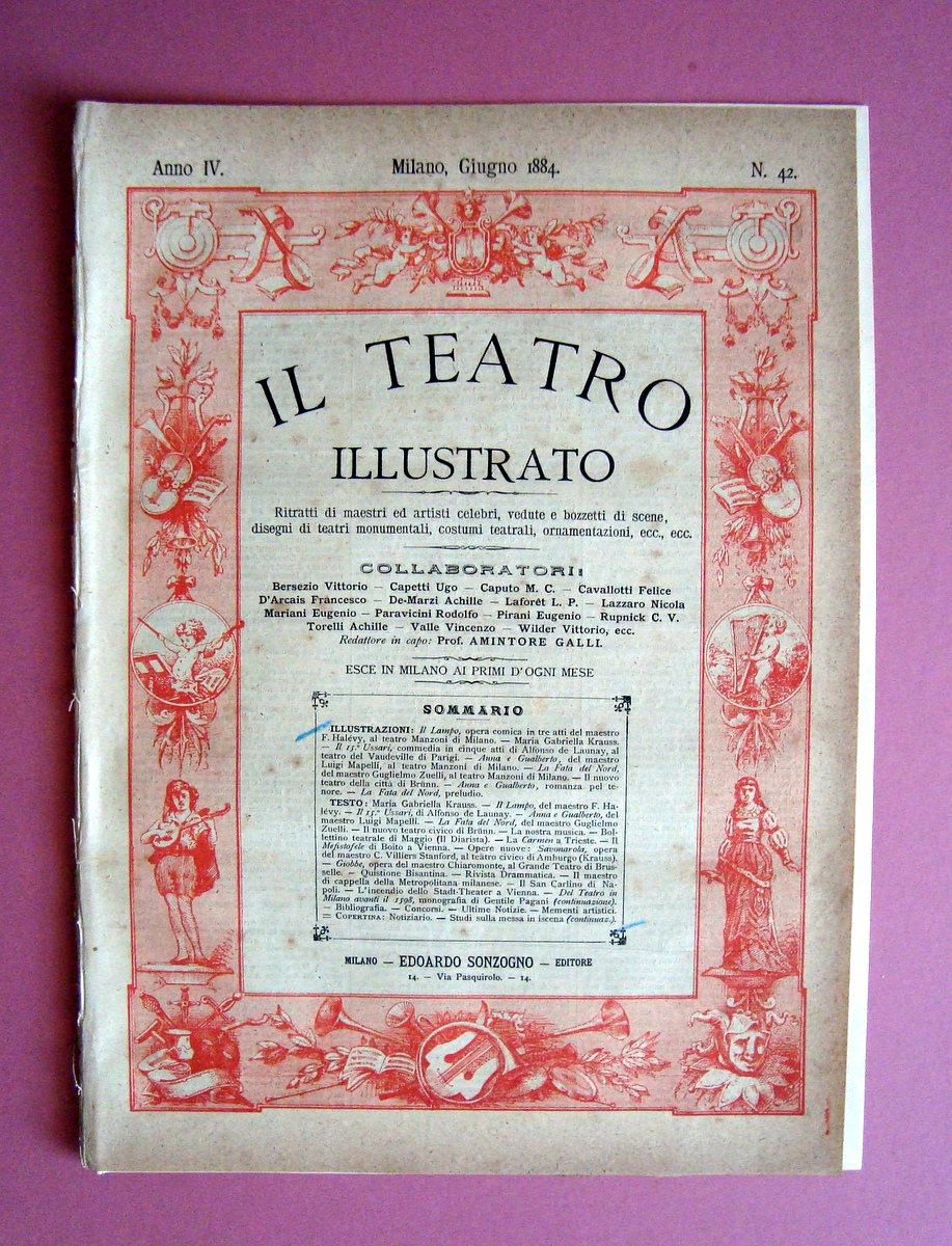 Il Teatro Illustrato Anno IV Giugno 1884 n 42 Il …