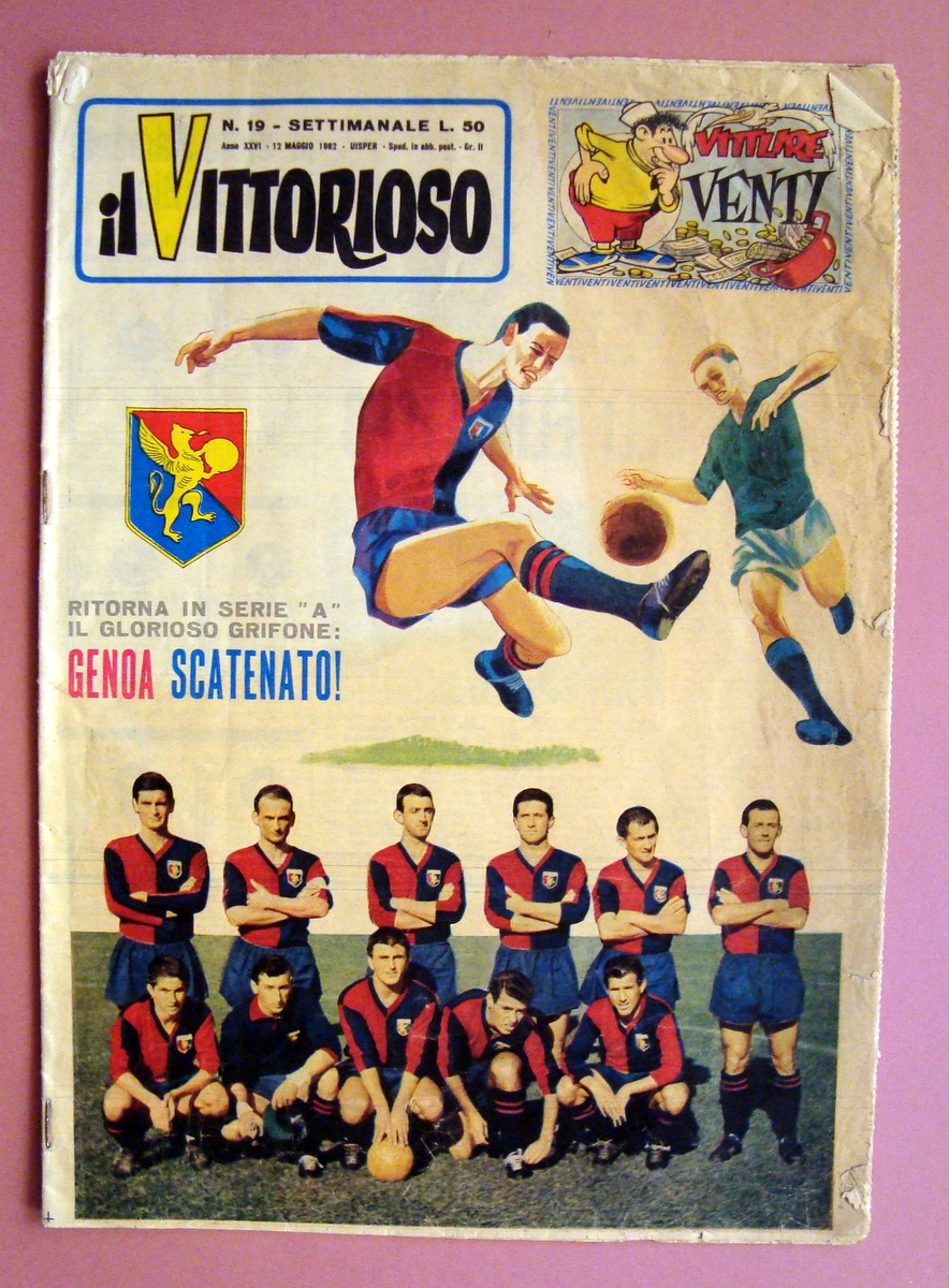 Il Vittorioso n 19 12 maggio 1962 Genoa Scatenato Calcio …