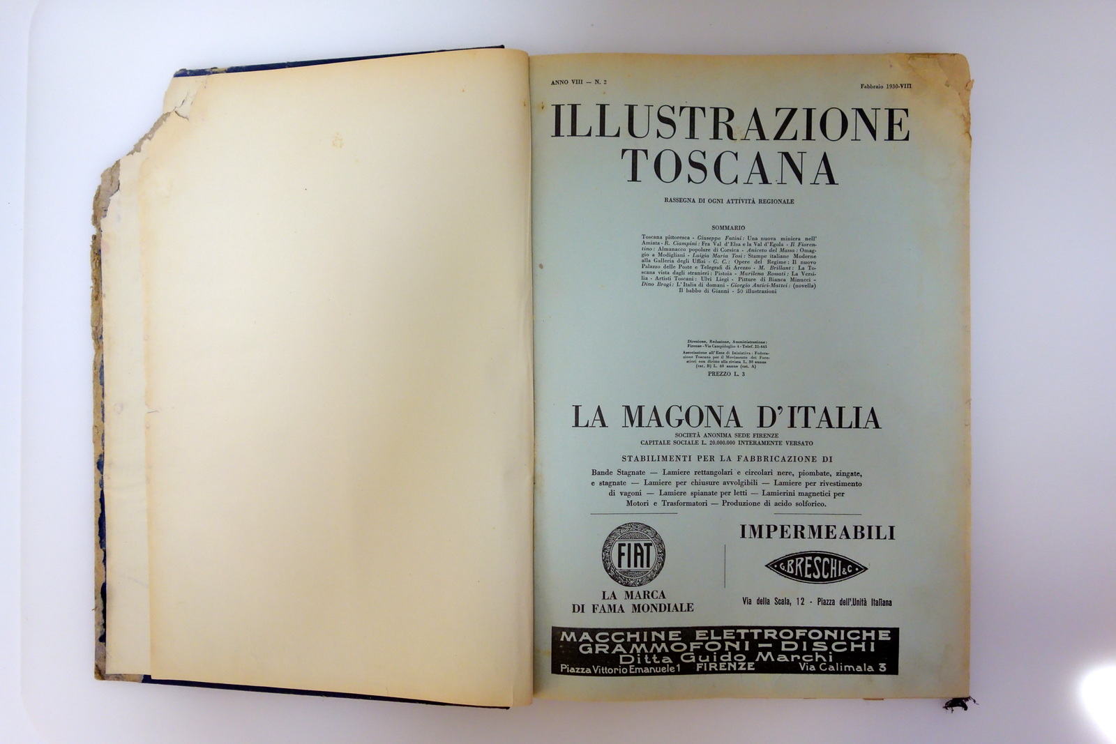 Illustrazione Toscana Rassegna Attività Regionale 12 Numeri Anno Completo 1930