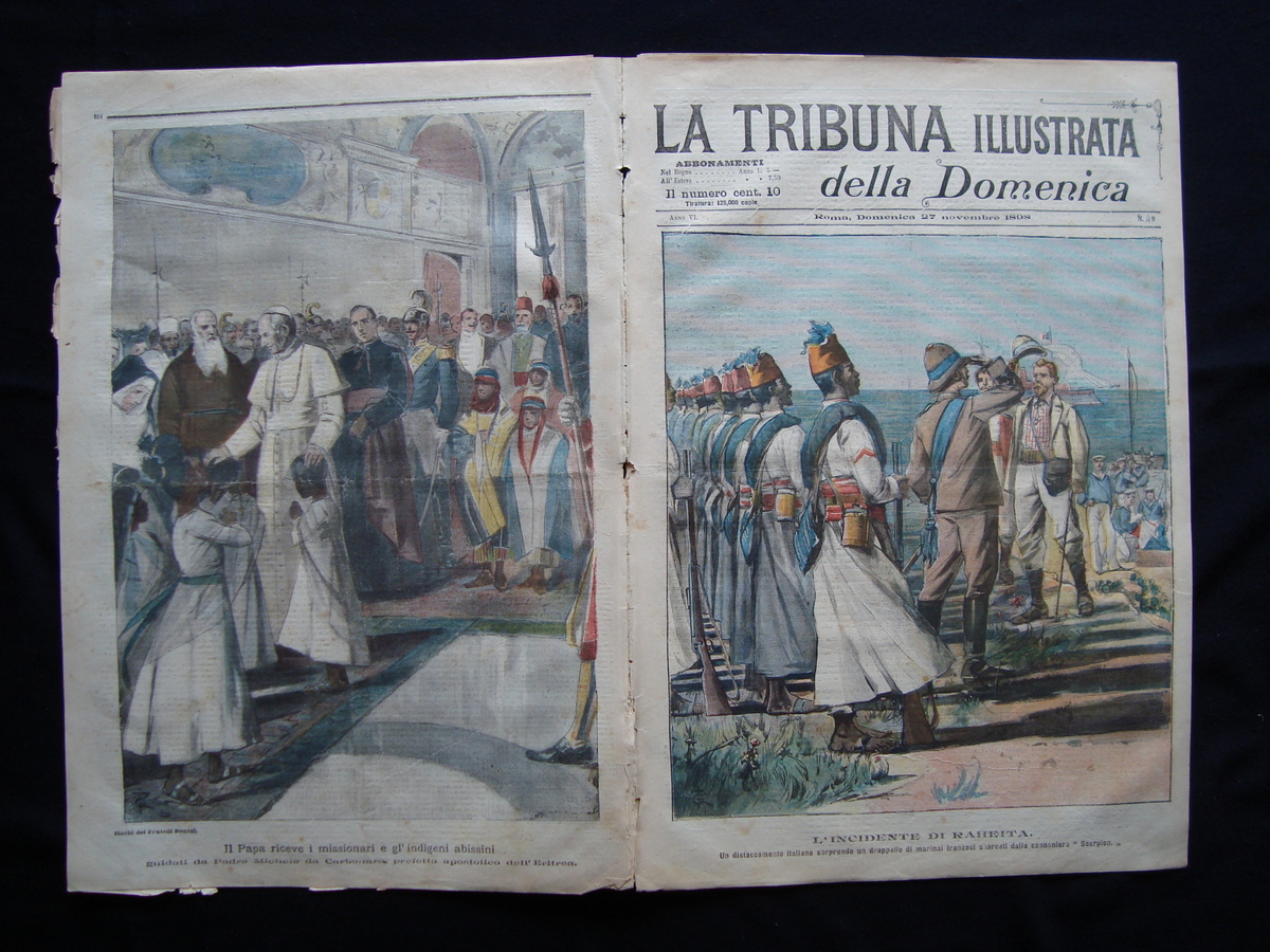 Incidente Raheita italiani sorprendono francesi ScorpionTRIBUNA ILLUSTRATA 1898