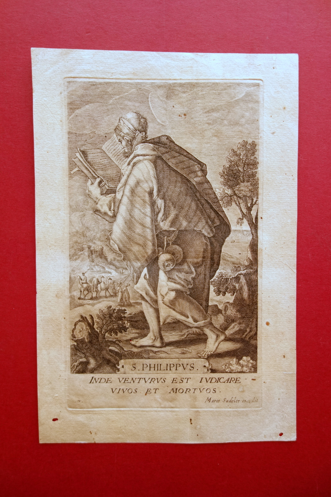 Incisione San Filippo Apostolo Marco Sadeler Fine '500 Primo '600 …