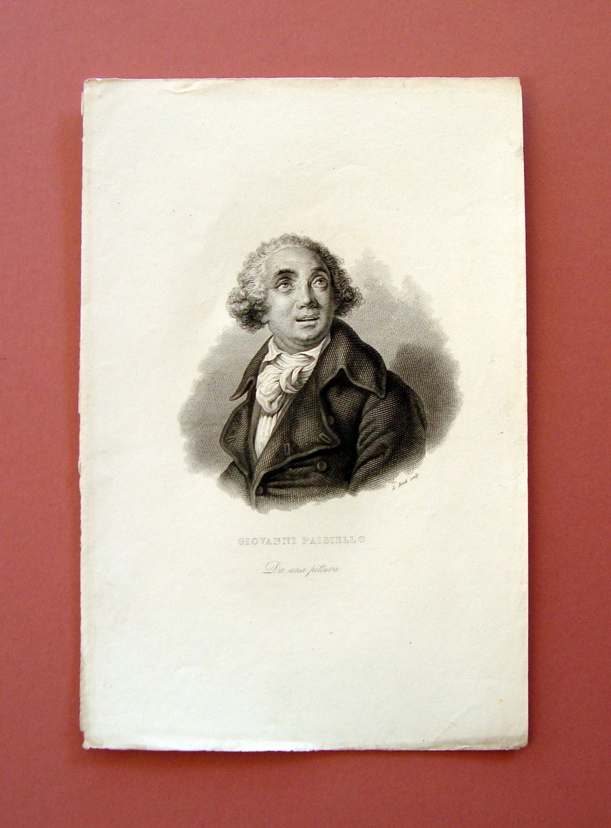 Incisione su rame Giovanni Paisiello prima met‡ Ottocento