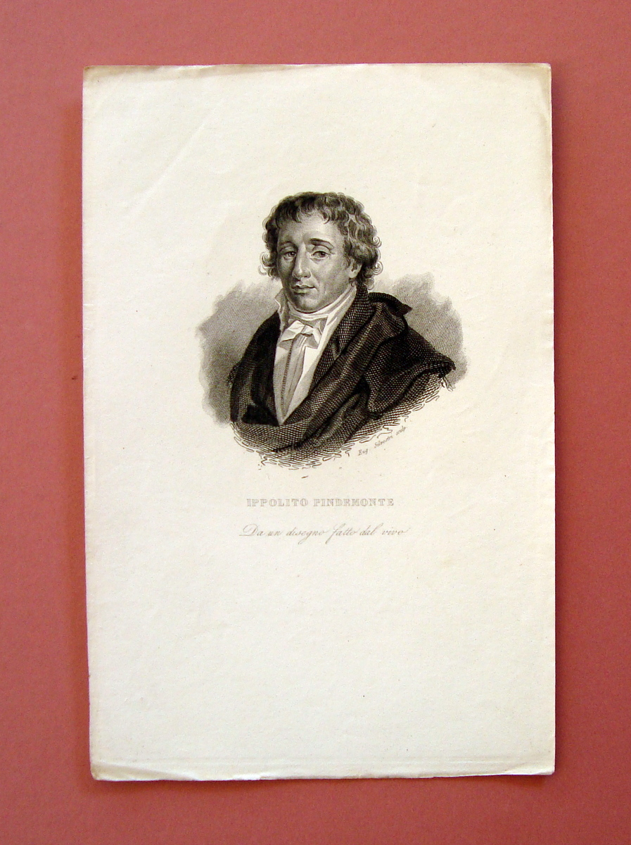 Incisione su rame Ippolito Pindemonte prima met‡ Ottocento