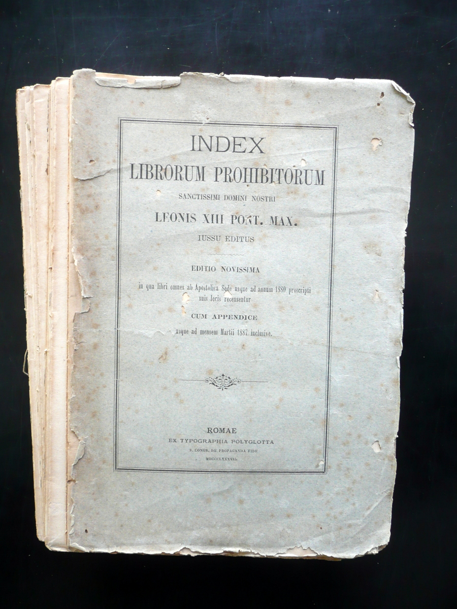 Index Librorum Prohibitorum Domini Nostri Leonis XIII Polyglotta Romae 1887