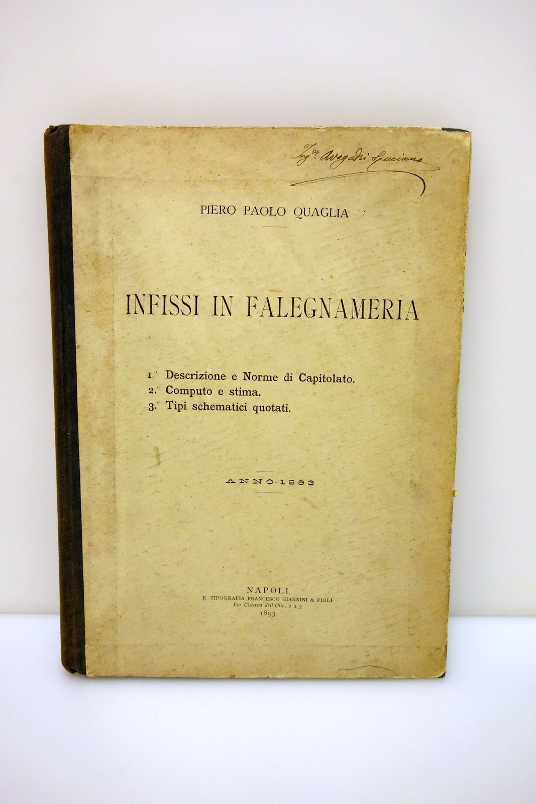 Infissi in Falegnameria Piero Paolo Quaglia Giannini Napoli 1893 17 …
