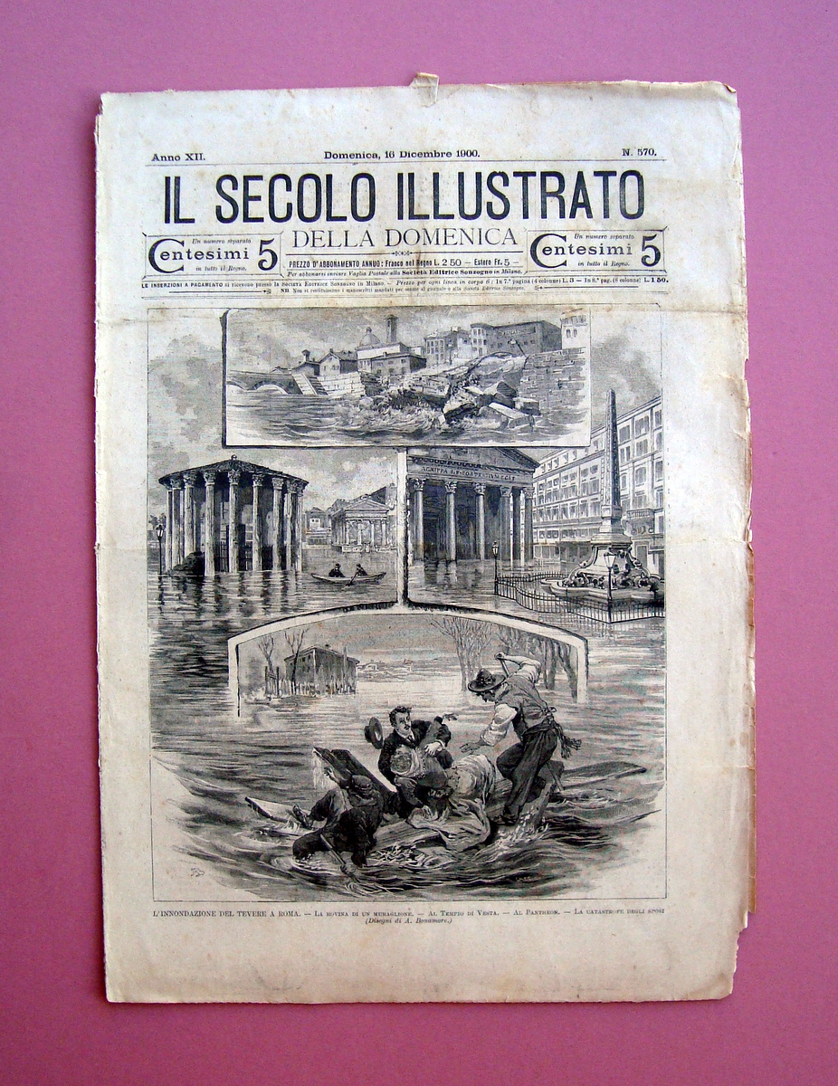 Inondazione del Tevere a Roma Il Secolo Illustrato N 570 …
