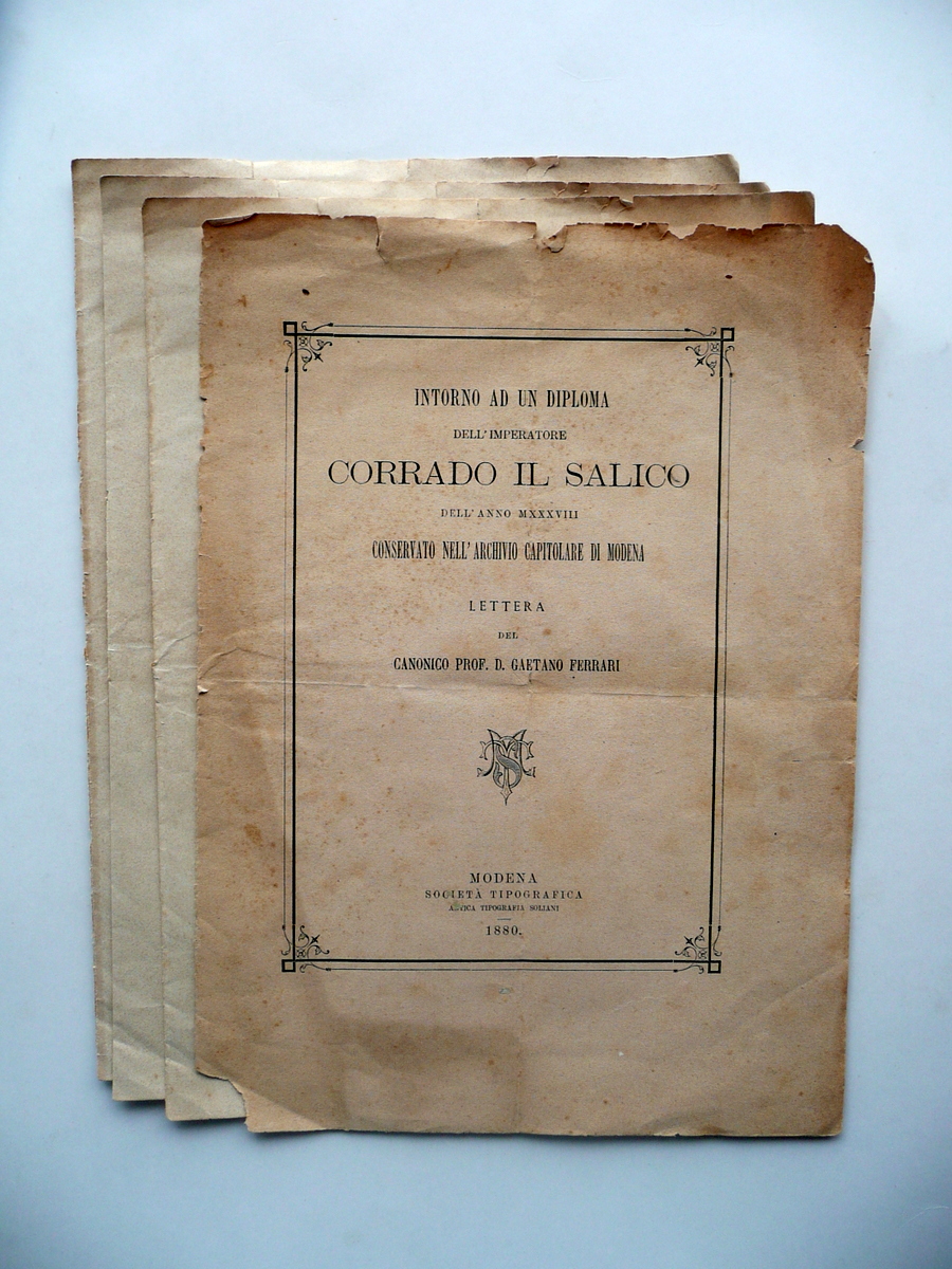 Intorno ad un Diploma di Corrado il Salico Anno 1038 …