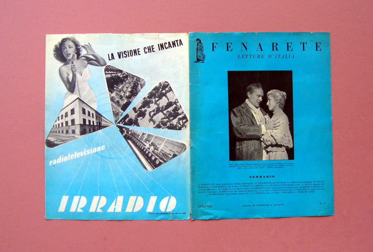 Irradio Catalogo-Copertina Fenarete Anno VIII N 5 1957