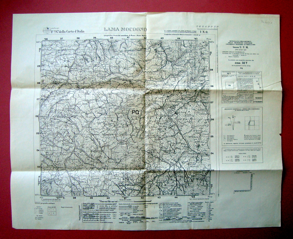 Istituto Geografico Militare carta Lama Mocogno 1934 foglio 97 Carta …