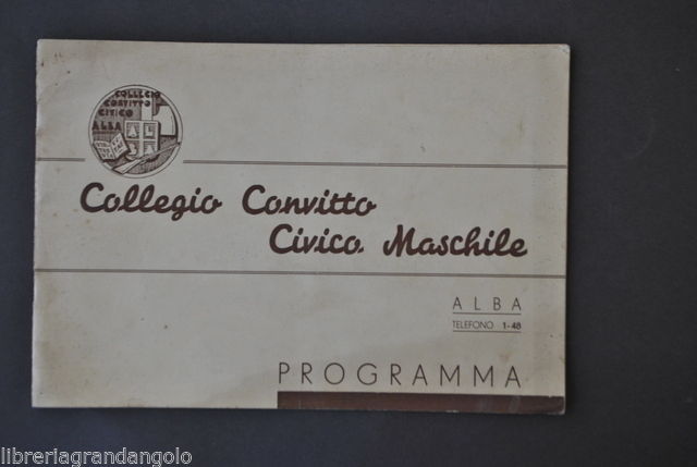 Istruzione Scuola Collegio Convitto Civico Maschile Alba Pubblicit‡ Album 1937