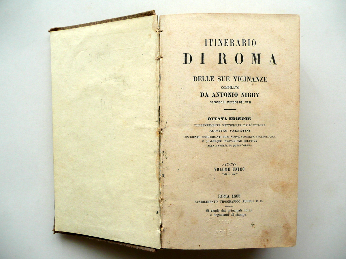 Itinerario di Roma e delle sue Vicinanze Antonio Nibby A. …