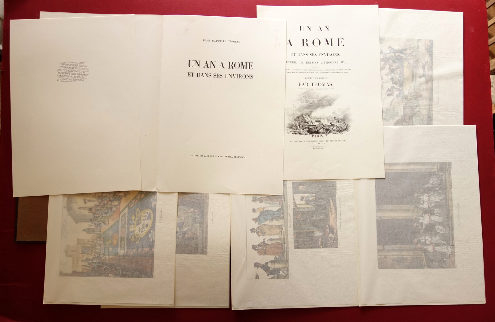 Jean Baptiste Thomas Un An a Rome 12 Tavole Benincasa …