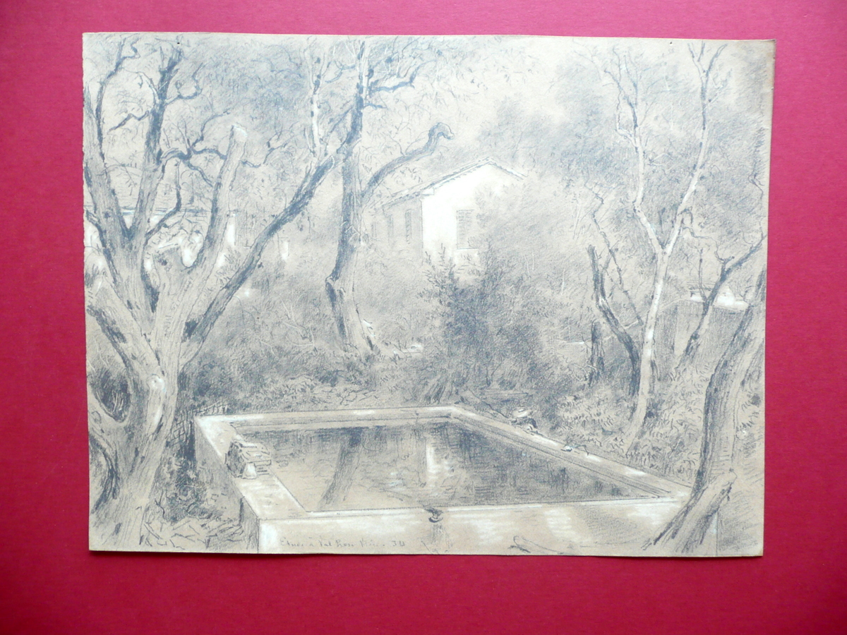 Jules de Fer Etude a Val Prose(?) Veduta Disegno Originale …