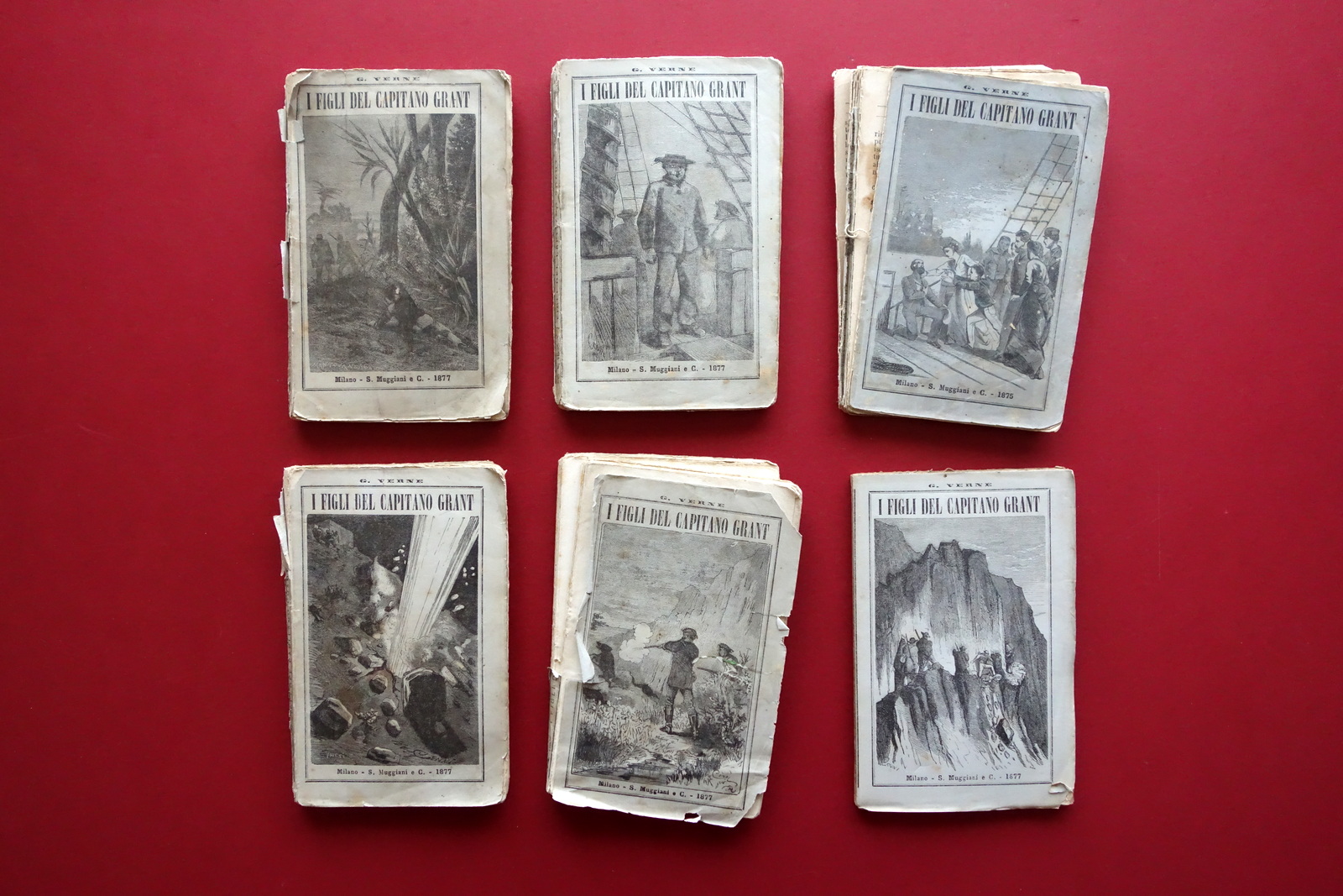 Jules Verne i Figli del Capitano Grant Muggiani Milano 1875-77 …