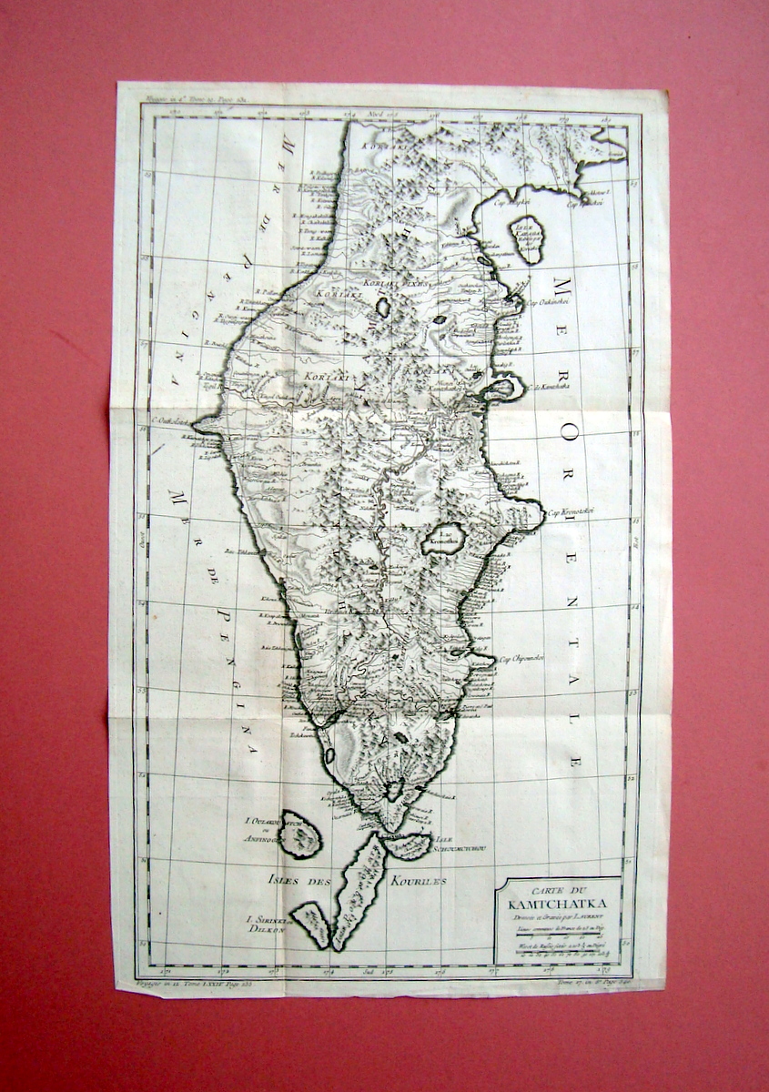 Kamtchatka Laurent Prevost Incisione rame 1757 voyages