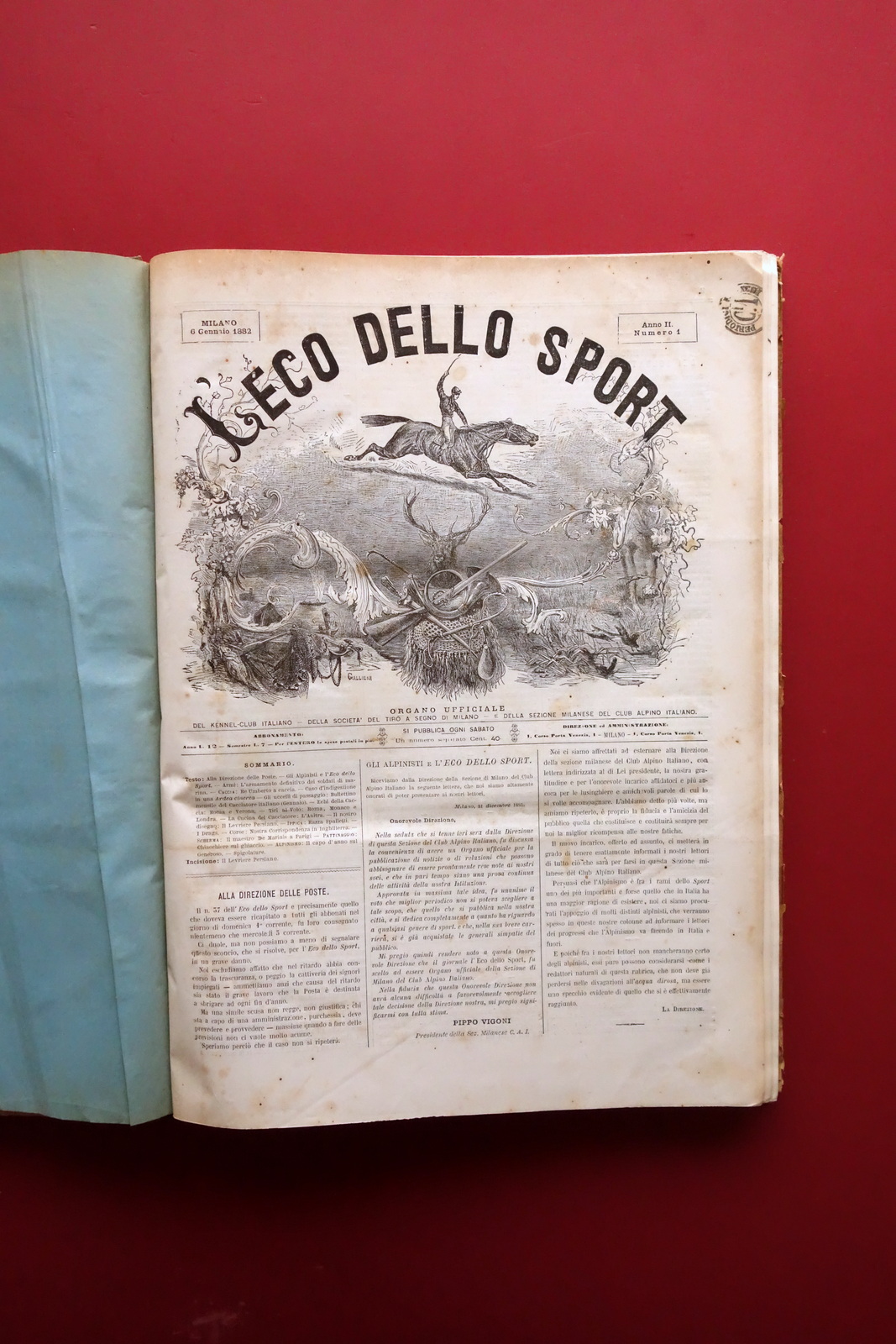 Eco dello Sport Anno II Milano 1882 52 Numeri Annata …