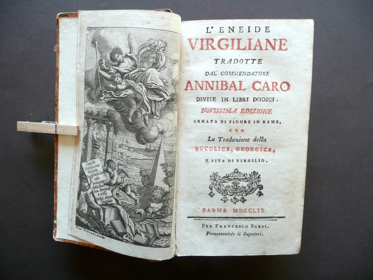 L'Eneide Virgiliane Tradotte da Annibal Caro Bucoliche Georgiche Borsi 1759
