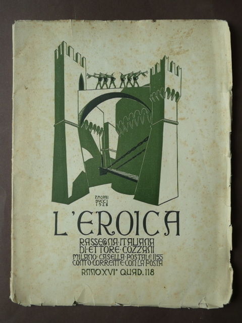L'Eroica Cozzani Xilografie Morbiducci Grafica'900 Ettore Tito 1928 Morbiducci