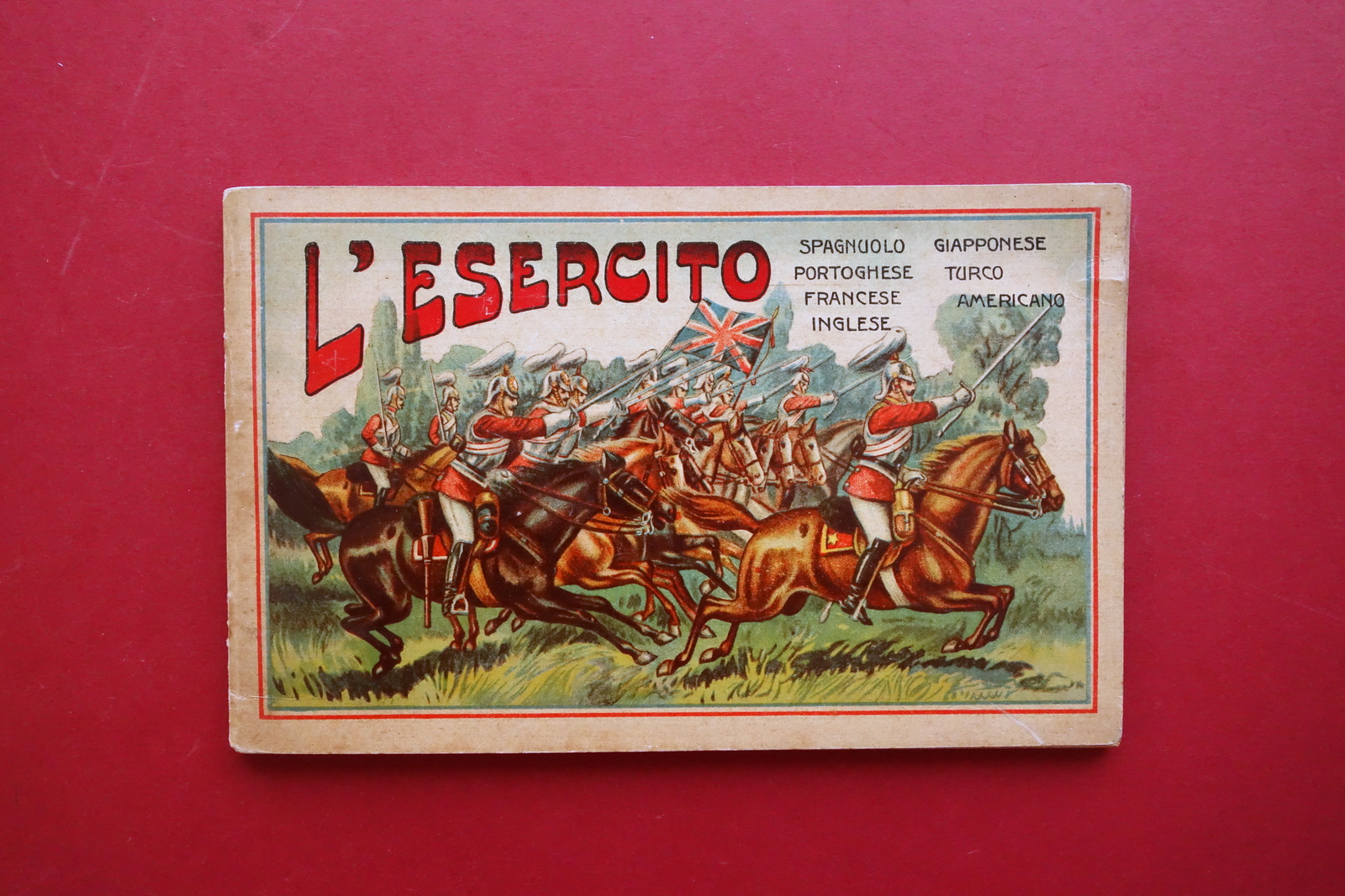 L'Esercito Spagnolo Francese Inglese Americano 14 Cromolitografie Vallardi Raro