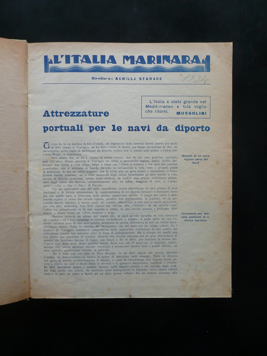 L'Italia Marinara 12 Numeri Annata Completa 1934 Rivista Marina Navi …