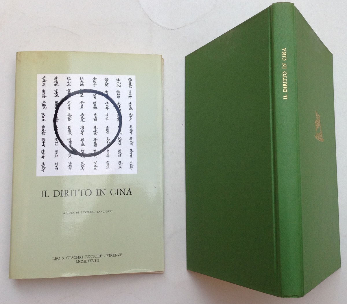 L. Lanciotti Il Dirittto in Cina Olschki Editore Firenze 1978