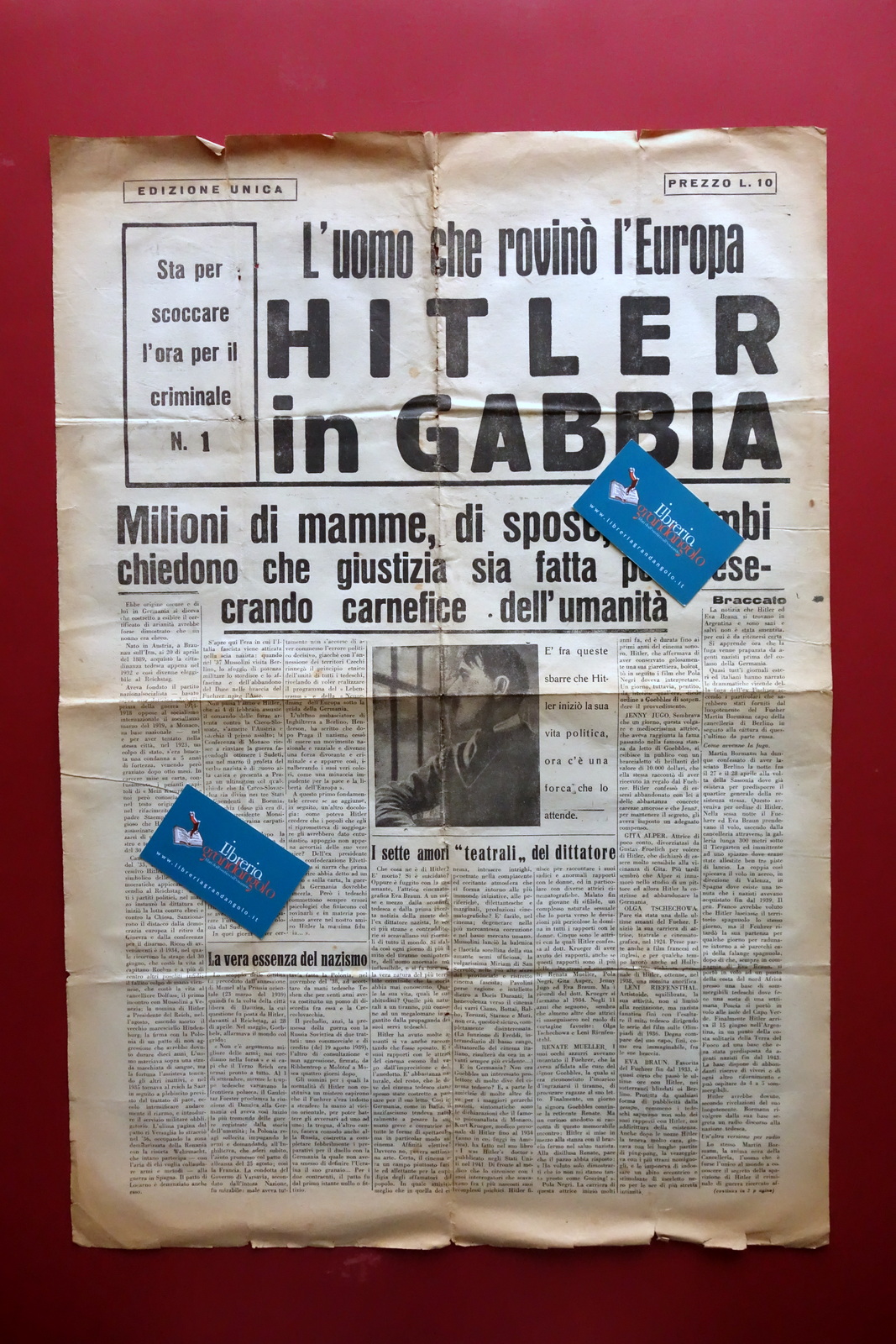 L'Uomo che RovinÚ L'Europa Hitler in Gabbia Edizione Unica 1945 …