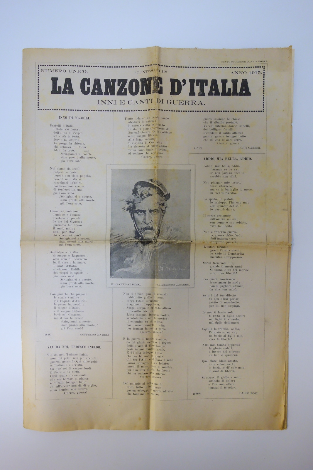La Canzone d'Italia Inni e Canti di Guerra Numero Unico …