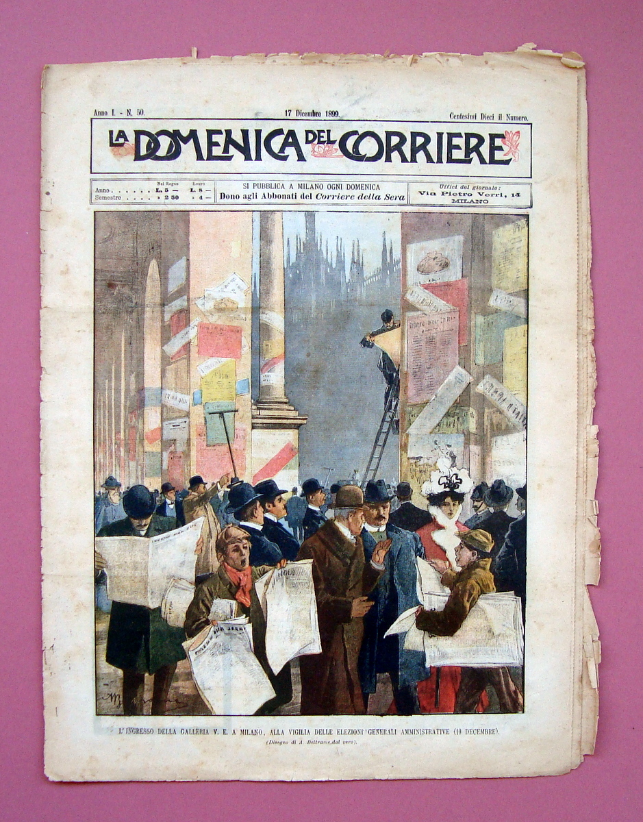 La Domenica del Corriere 1899 Galleria Milano Pubblicit‡ Venus profum. …