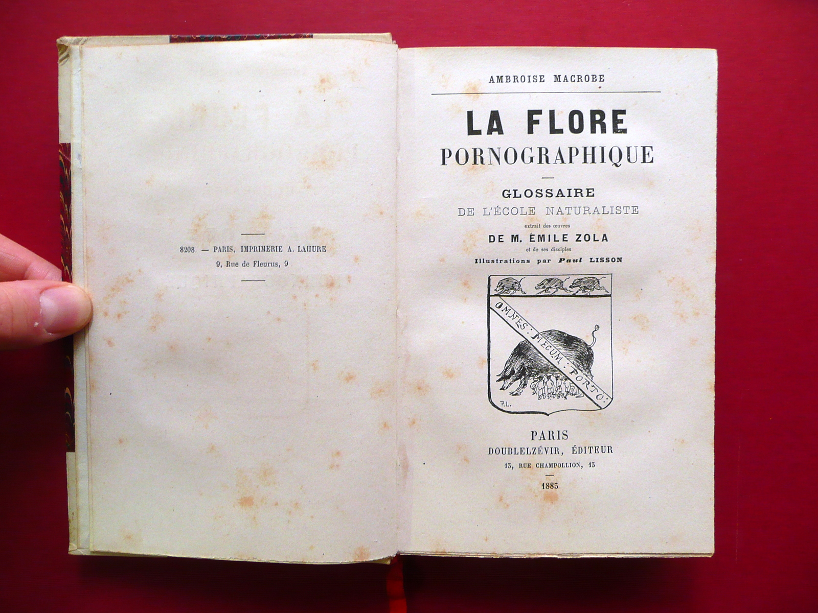 La Flore Pornographique Ambroise Macrobe Emile Zola Doublelzevir Paris 1883 …