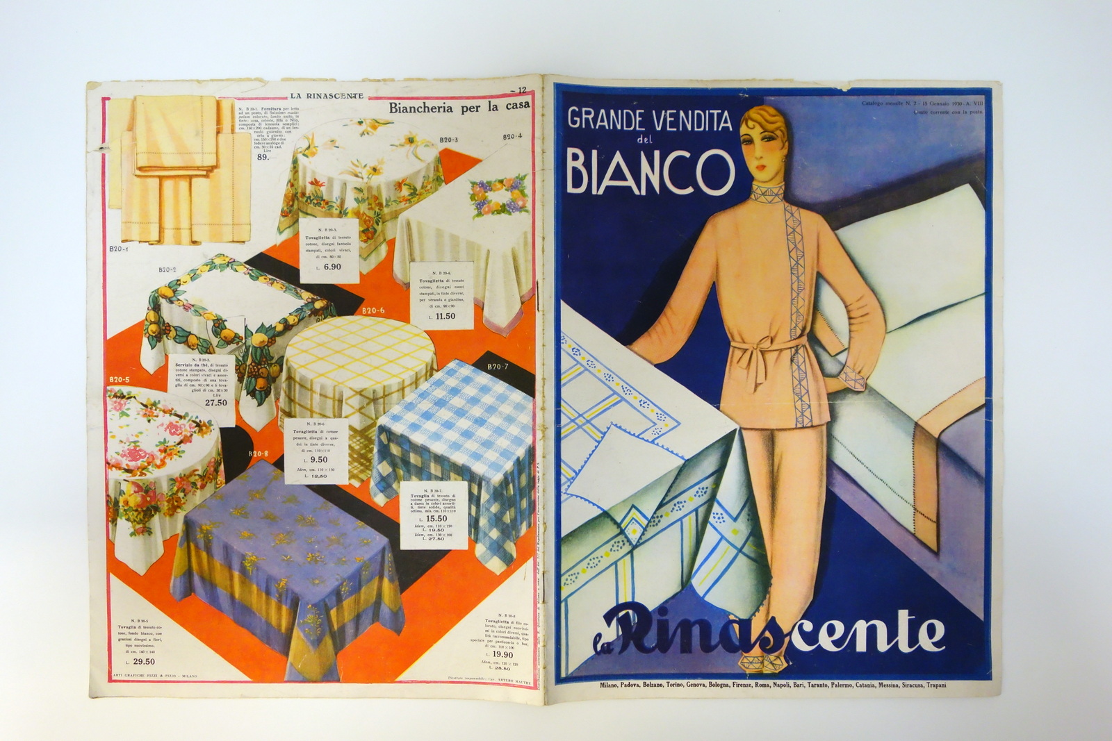 La Rinascente Milano Grande Vendita del Bianco Catalogo 1930 Biancheria