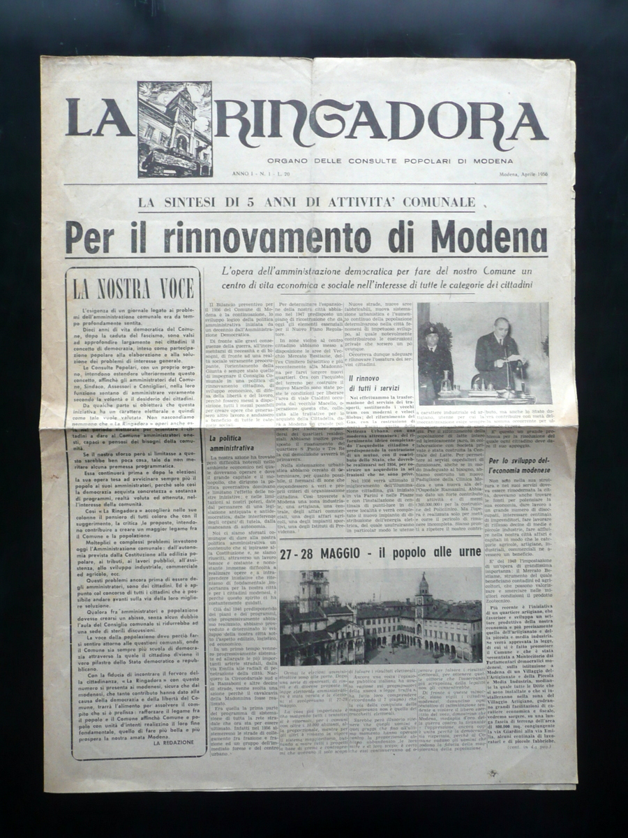 La Ringadora Organo delle Consulte Popolari di Modena Anno I …