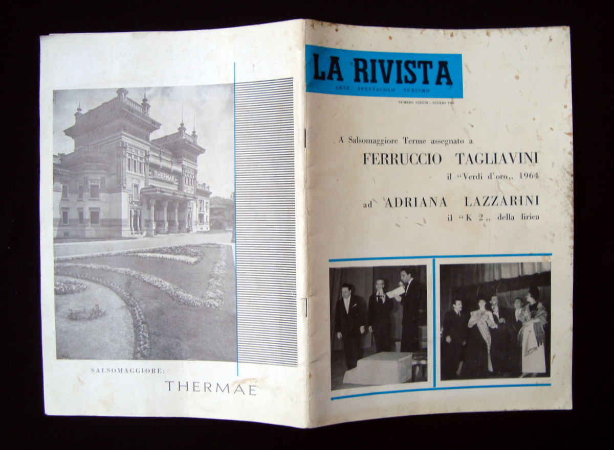 La Rivista Arte Spettacolo 1964 Lirica Salsomaggiore Callas Tagliavini