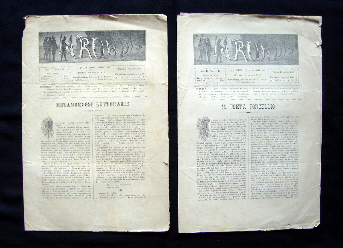 La Ronda Anno IV 2 Numeri 36 5 Settembre 1886 …