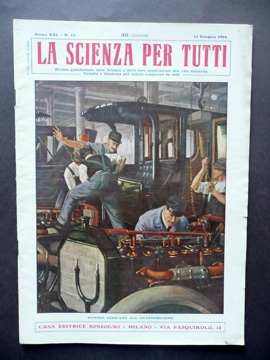 La Scienza per Tutti Anno XXI Numero 12 15/6/1914 Monografico …