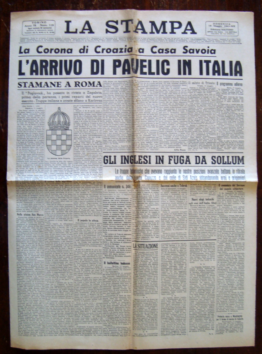 La Stampa Anno 75 n. 119 18 Maggio 1941 in …