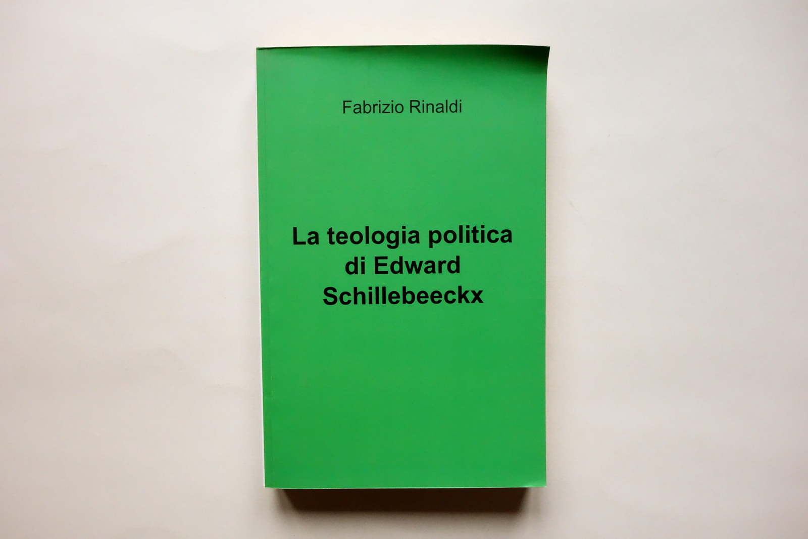 La Teologia Politica di Edward Schillebeeckx Fabrizio Rinaldi 2014