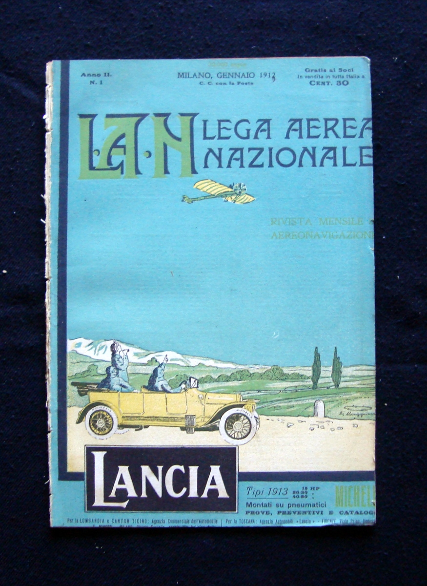 LAN Rivista Mensile Aereonavigazione Anno II N 1 Gennaio 1913 …