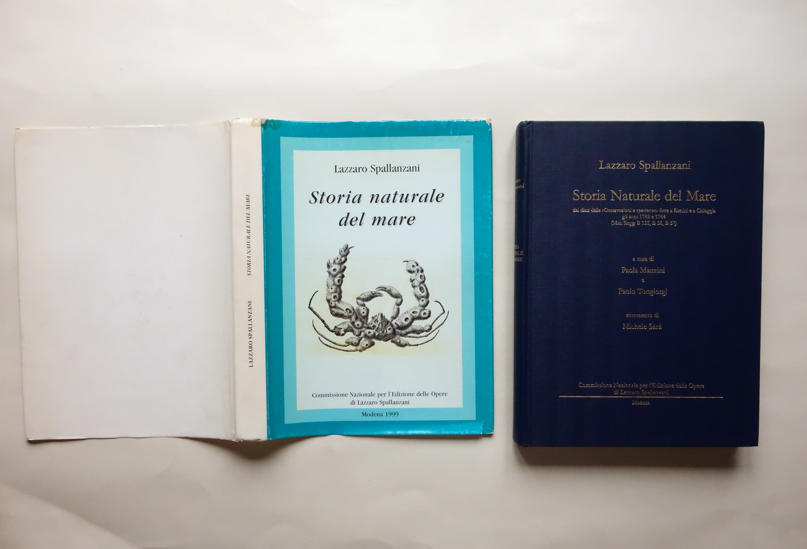 Lazzaro Spallanzani Storia Naturale del Mare Manzini Tongiorgi Modena 1999