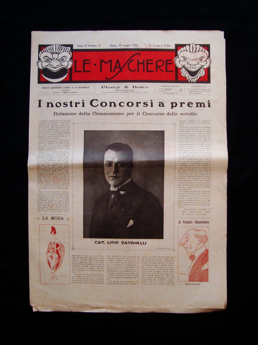Le Maschere Anno II Numero 22 Roma 30 Maggio 1920 …