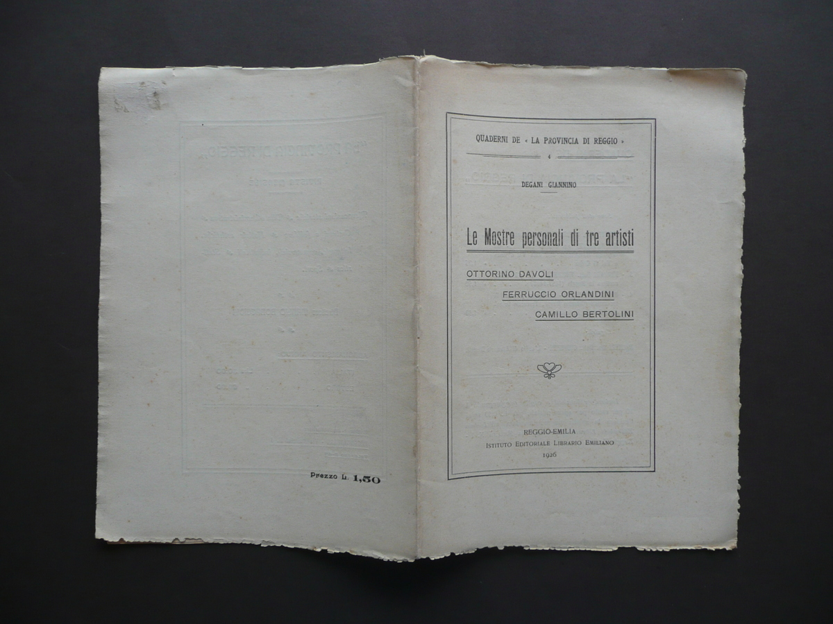 Le Mostre Personali di Tre Artisti Davoli Orlandini Bertolini Reggio …
