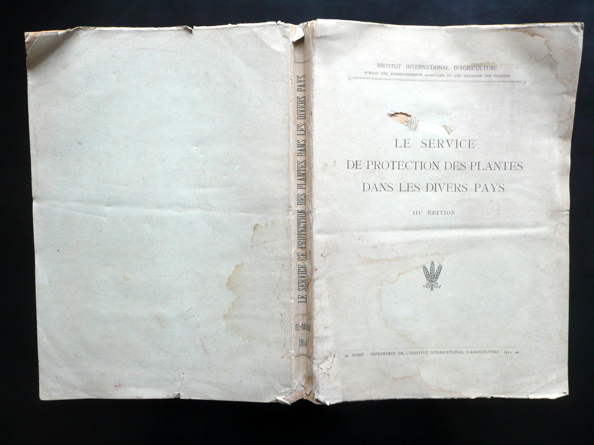 Le Service de Protection des Plantes dans les Divers Pays …