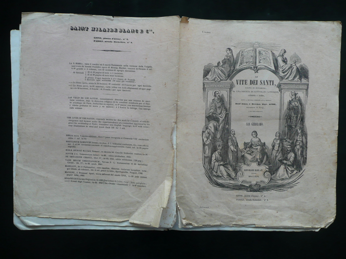 Le Vite dei Santi San Girolamo Sant Hilaire Lione Parigi …