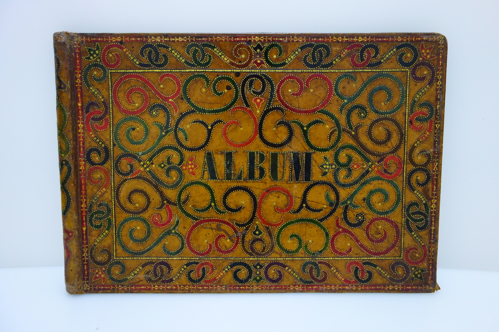 Legatura d'Epoca per Album in Piena Pelle Finemente Decorata 1880 …