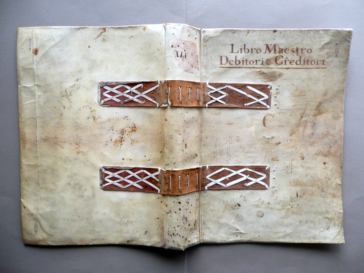 Legatura Pergamena XVIII Secolo '700 Libro Mastro Debitori e Creditori …