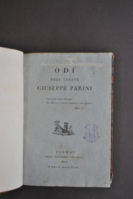 Letteratura Abate Parini Neoclassicismo Odi Parma Paganino 1817
